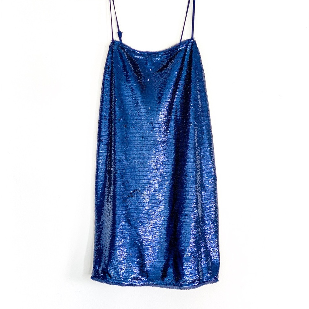 Free People Blue Time To Shine Sequin